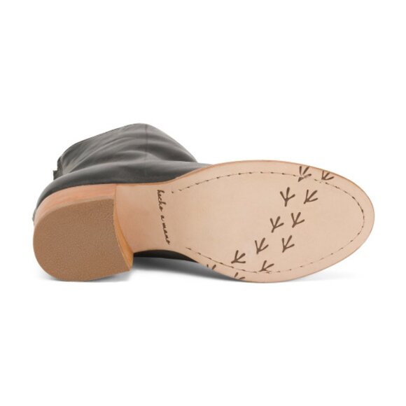 NEW BEEK Made In Mexico Leather Pheasant Booties in black/tan for women 825 13j8 - Picture 6 of 8